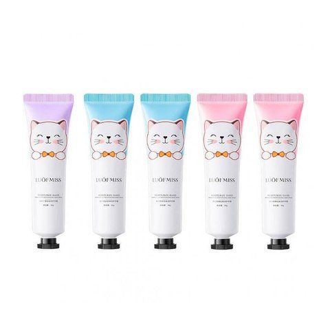 Набір кремів для рук з зволожуючим ефектом Luofmiss Cute Moisturize Cat Hand Cream Set - Поштучно 51236 фото