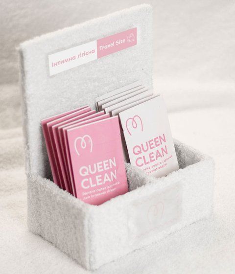 Волога серветка для інтимної гігієни Queen Clean Mary Babe 486 фото