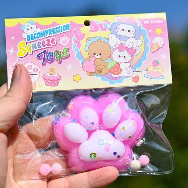Іграшка-антистрес Squishy Сквіші Таба Лапка Котика пухнаста, 6 см 520 фото