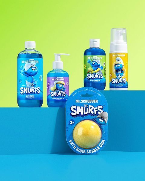 Бомбочка для ванни The Smurfs Bubble Gum Mr.SCRUBBER, 170 г 1043 фото