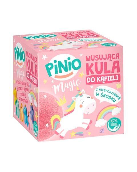 Бомбочка для ванни Pinio Magic з іграшкою, рожева 140 г 982 фото