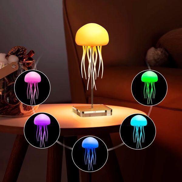 Світильник-нічник &laquo;Медуза&raquo; з RGB LED підсвічуванням і рухомими щупальцями 15088 фото