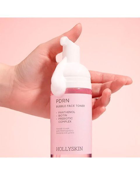 Пінний тонер HOLLYSKIN SALMON DNA PDRN для природного оновлення шкіри 150мл 1144 фото