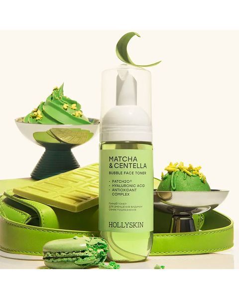 Пінний тонер HOLLYSKIN Matcha & Centella для обличчя 150мл 1145 фото