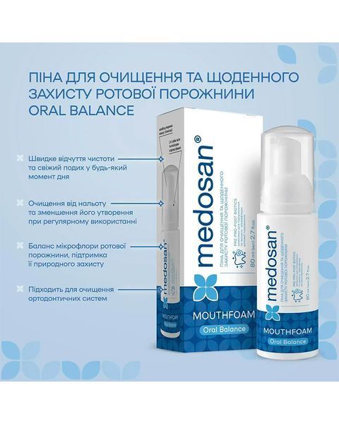 Очищуюча піна для ротової порожнини Oral Balance Medosan 80 мл 1232 фото