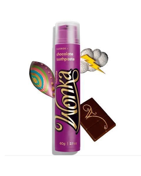 Зубна паста з ароматом молочного шоколаду Hismile Wonka Chocolate Toothpaste, 60 г 988 фото
