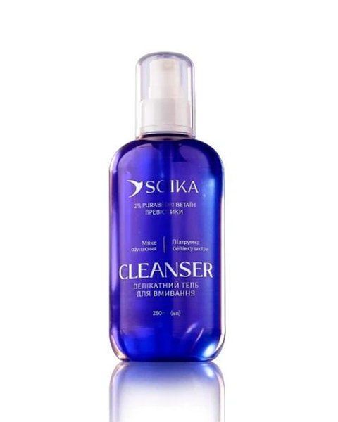 Гель для вмивання обличчя делікатний Soika CLEANSER 250 мл 1190 фото