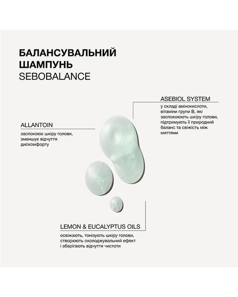 Балансувальний шампунь для волосся і шкіри голови схильних до жирності Sebobalance Triology 1213 фото