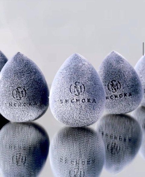 Велюровий косметичний спонж SHCHOKA для бездоганного макіяжу 389 фото