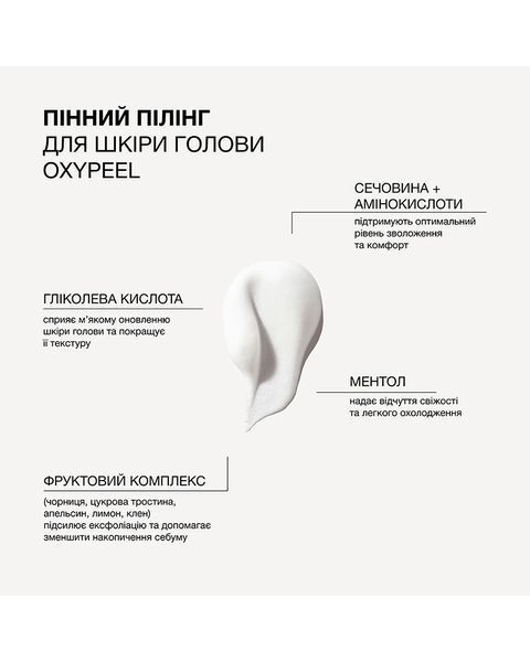 Пінний пілінг для шкіри голови Oxypeel Triology (для глибокого очищення та ексфоліації) 1215 фото