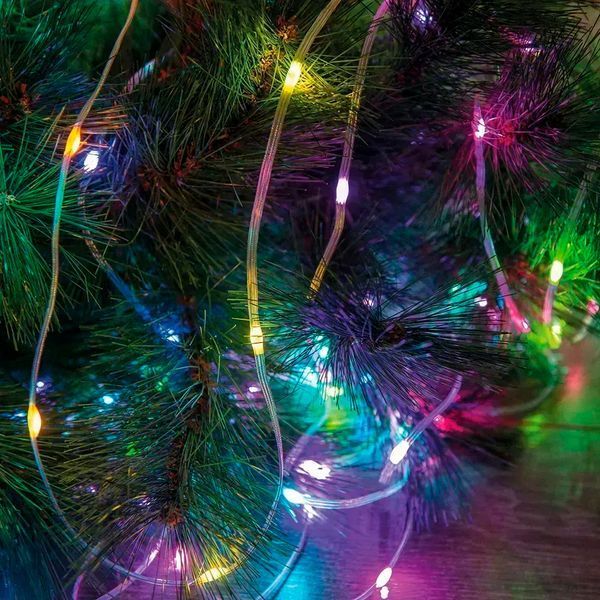 Смарт-гірлянда штора від USB, 3х3м, 400 LED (з пультом, різнокольорова) 1610 фото