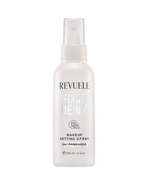 Спрей-фіксатор для макіяжу Revuele Fix & Dewy з ефектом сяяння 120 мл 1220 фото