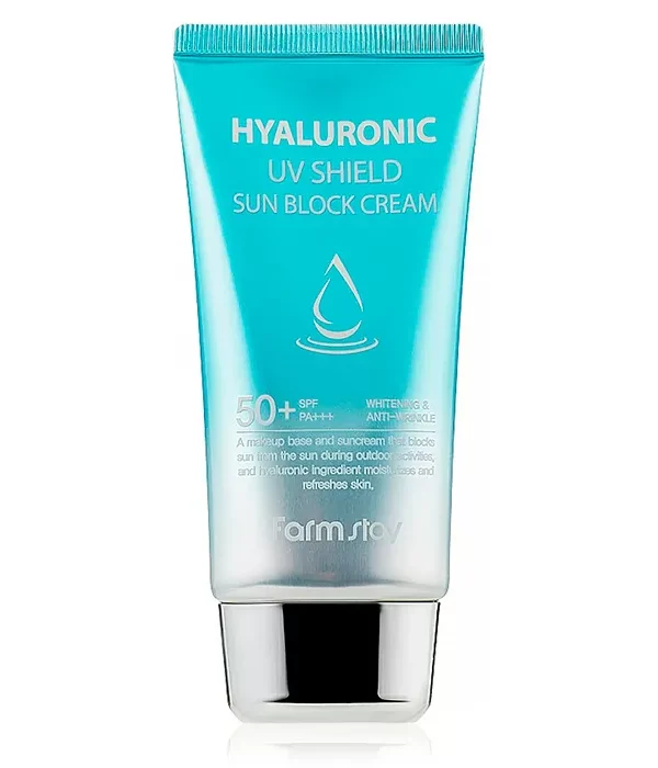 Увлажняющий солнцезащитный крем для лица FarmStay Hyaluronic UV Shield Sun Block Cream SPF 50+ PA+++, 70г
