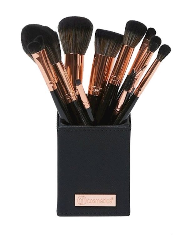 Кисті для макіяжу з підставкою BH Cosmetics BLACK