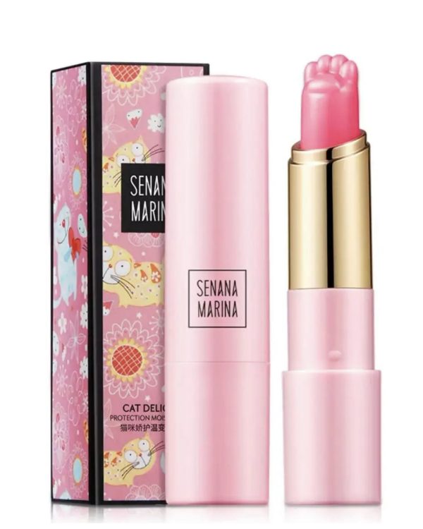 Зволожуючий бальзам для губ у вигляді лапки з легким рожевим відтінком Senana, 3,2 г
