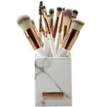 Пензлі для макіяжу з підставкою BH Cosmetics MARBLE WHITE