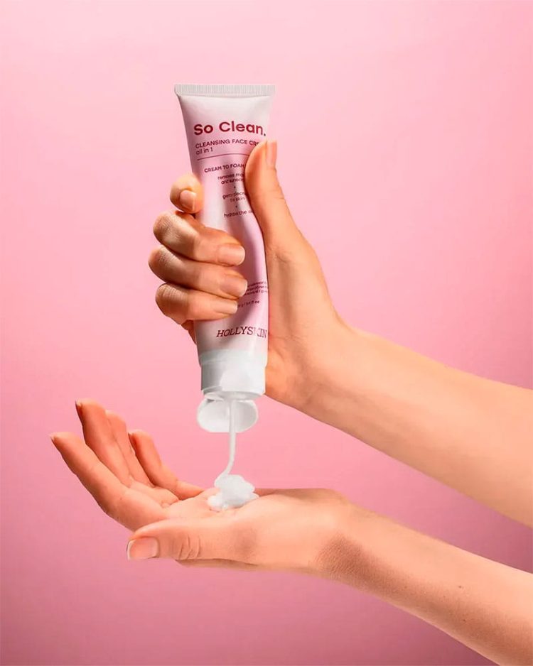 Крем для щоденного очищення шкіри обличчя HOLLYSKIN So Clean з екстрактом камелії і рисом, 100 г - Зображення 2