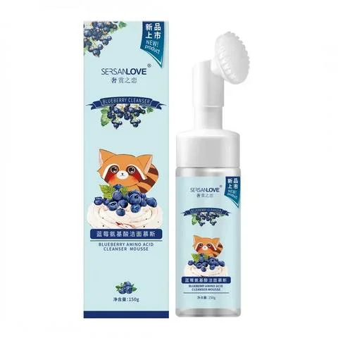 Пінка-мус з полуницею та щіткою SERSAN LOVE для глибокого очищення