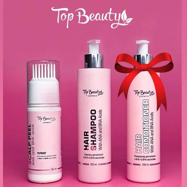 Набір для волосся з AHA та BHA кислотами Top Beauty