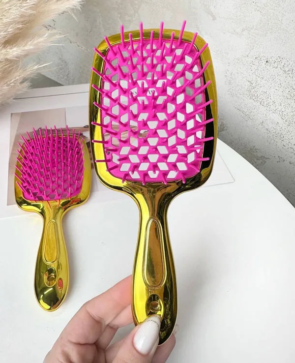 Гребінець хромований для волосся - Super Brush