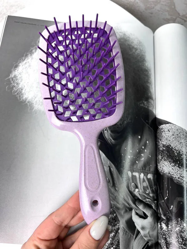 Гребінець хромований для волосся - Super Brush
