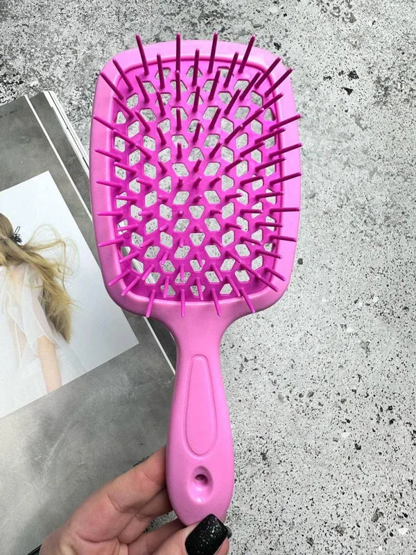 Гребінець хромований для волосся - Super Brush