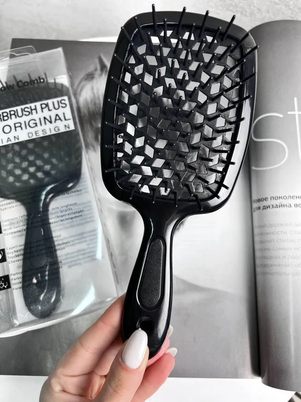 Гребінець хромований для волосся - Super Brush