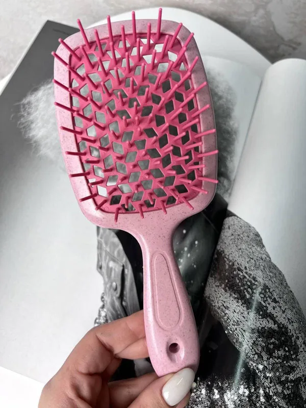 Гребінець хромований для волосся - Super Brush