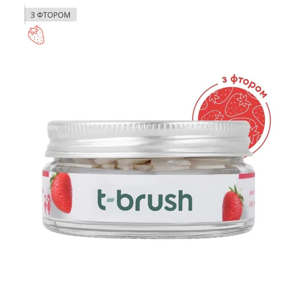 Зубна паста в таблетках зі смаком полуниці для дітей t-b(з фтором)