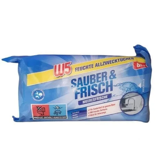 Вологі серветки для вікон та скла W5, 40 шт