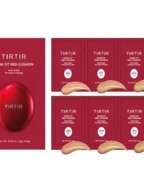 Набір пробників кушонів для обличчя TIRTIR Mask Fit Red Cushion 6 Colors Kit Sample