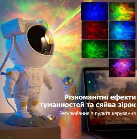 Лазерний нічник-проектор зоряного неба "Астронавт"