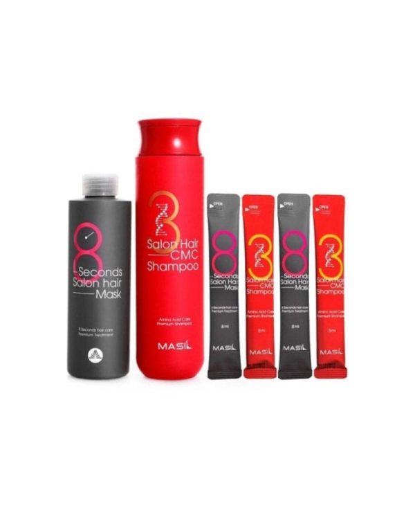 Набір засобів для відновлення волосся з кератином і колагеном Masil 38 Seconds Salon Hair Set