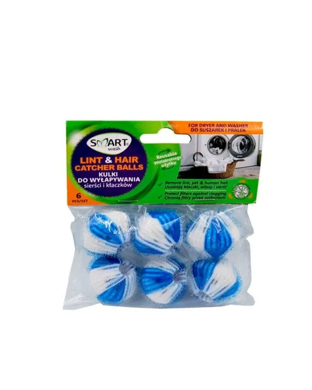 Кульки для прання Smart Wash для збору ворсу та волосся, 6 шт