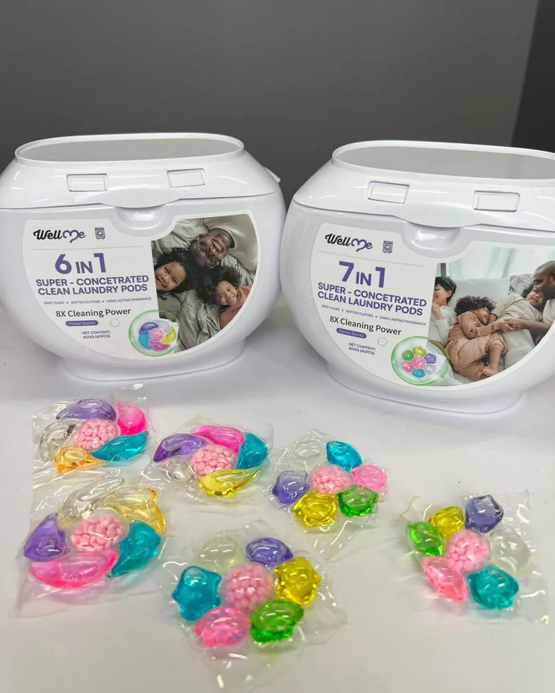 Парфумовані капсули з гранулами WellMe 6 в 1 Super-concentrated Clean Laundry Pods, 40 шт