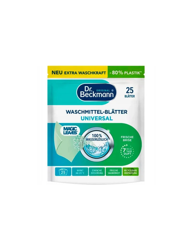 Порошок для прання в серветках Dr. Beckmann Universal Magic Leaves, 25 шт