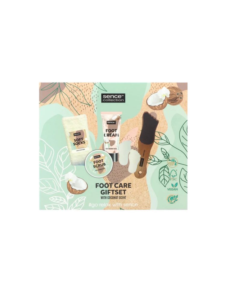 Подарунковий набір для догляду за ногами Sence Collection – SPA-комплекс з ароматом кокоса