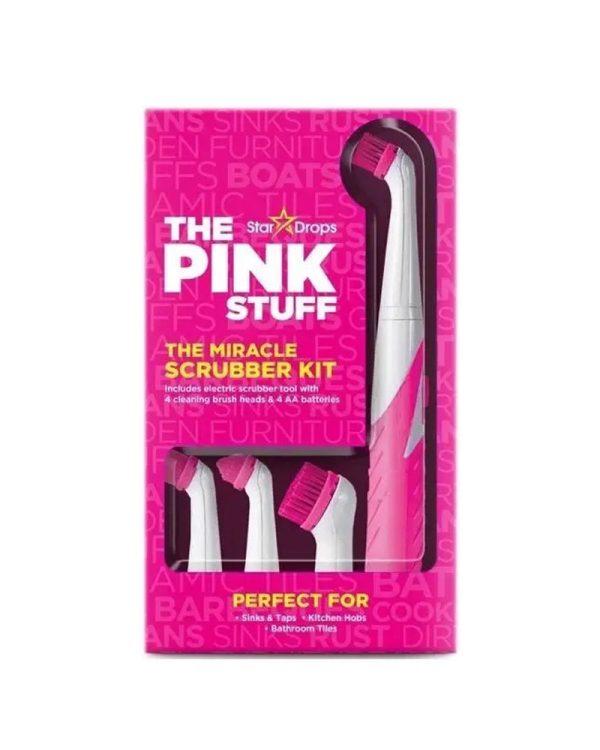 Набір для прибирання The Pink Stuff The Miracle Scrubber Kit – електрощітка + 4 насадки