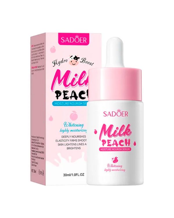 Освітлювальна сироватка Sadoer Milk Peach з екстрактом персика, 30 мл