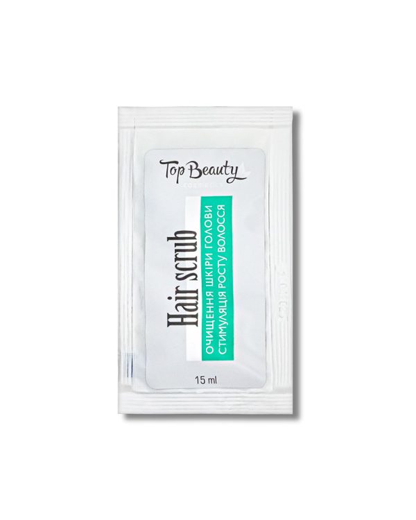 Скраб для росту волосся з ментолом Top Beauty Menthol Hair Scrub, 15 мл (пробник)