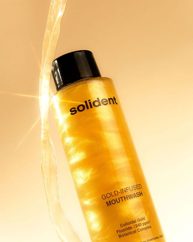 Ополіскувач для ротової порожнини Solident Gold-Infused Mouthwash із колоїдним золотом, 400 мл - Зображення 2