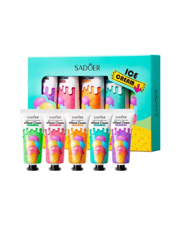 Набір парфумованих кремів для рук SADOER ICECREAM “Морозиво” — 5×20 г