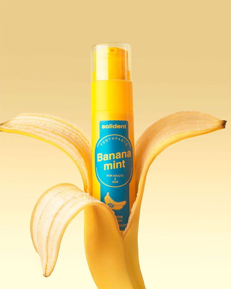 Зубна паста Solident Banana Mint з фтором 1450 ppm, 60 мл - Зображення 2