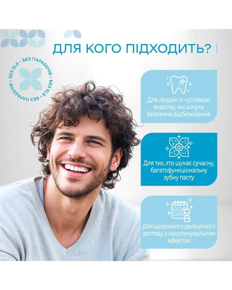 Відбілювальна зубна паста для чутливих зубів Medosan SensiWhite, 75 мл - Зображення 2
