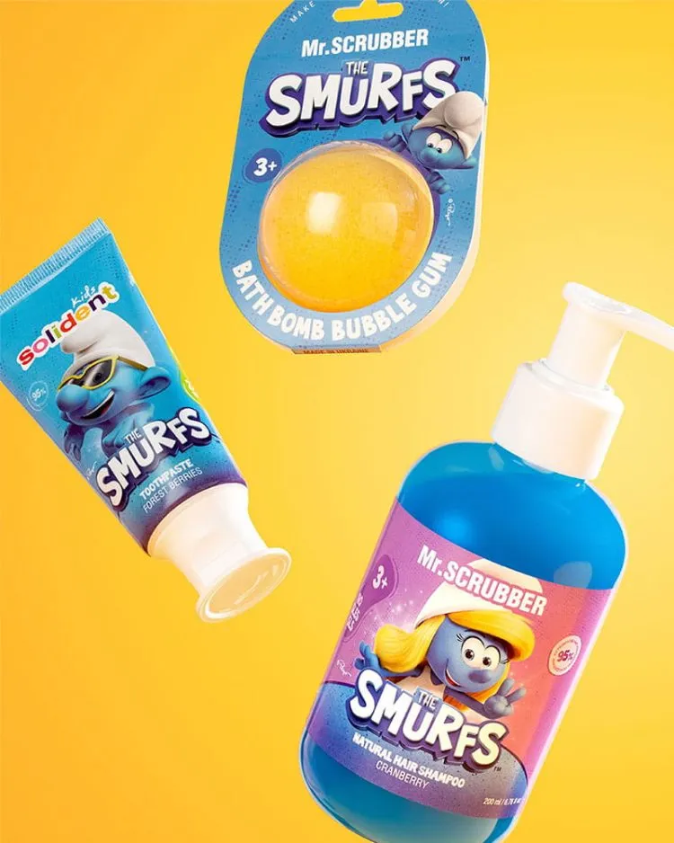 Натуральна зубна паста Solident Kids The Smurfs з фтором 1000 ppm, 50 мл - Зображення 2