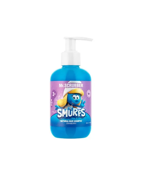 Натуральний дитячий шампунь для волосся The Smurfs з ароматом журавлини Mr.SCRUBBER, 200 мл