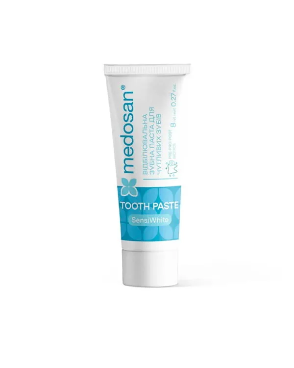 Відбілювальна зубна паста для чутливих зубів SensiWhite Medosan 8 мл