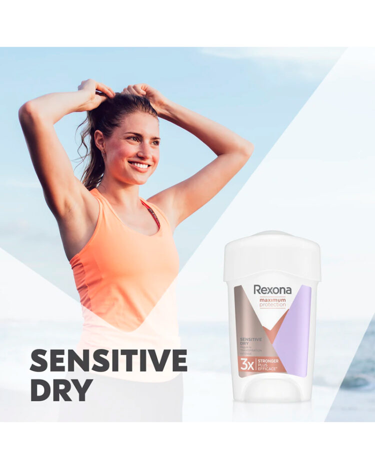 Кремовий антиперспірант Rexona Sensitive Dry 45мл - Зображення 2