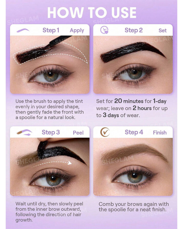 Тінт-плівка для брів Sheglam Tint Lock Tattoo Brow Tint - Зображення 4