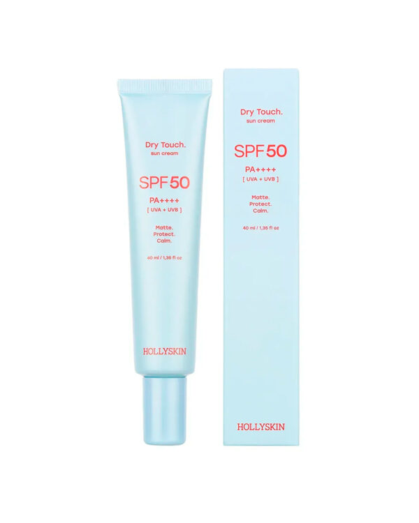 Матуючий сонцезахисний крем для обличчя Hollyskin Dry Touch SPF 50 50ml + ПОДАРУНОК!